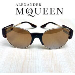 ALEXANDER MCQUEEN sunglasses for men NEW & AUTHENTIC round lens & tortoiseshell